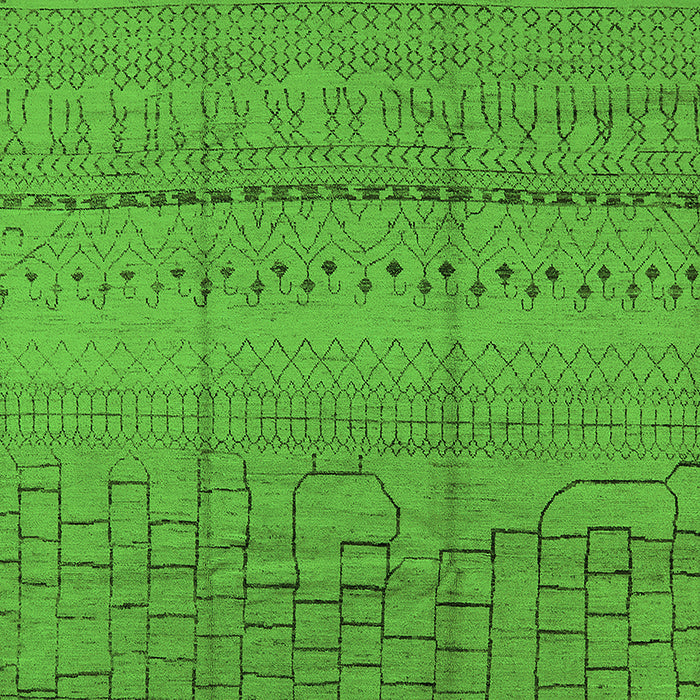 Solid Green Modern Rug, urb1233grn