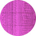 Round Solid Pink Modern Rug, urb1233pnk