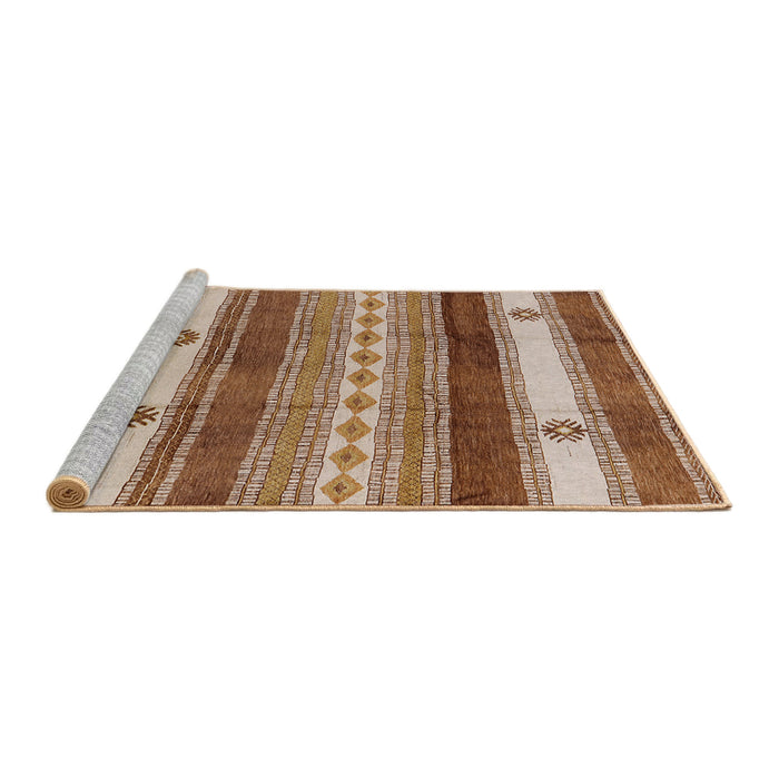 Sideview of Machine Washable Industrial Modern Tomato Red Rug, wshurb1234