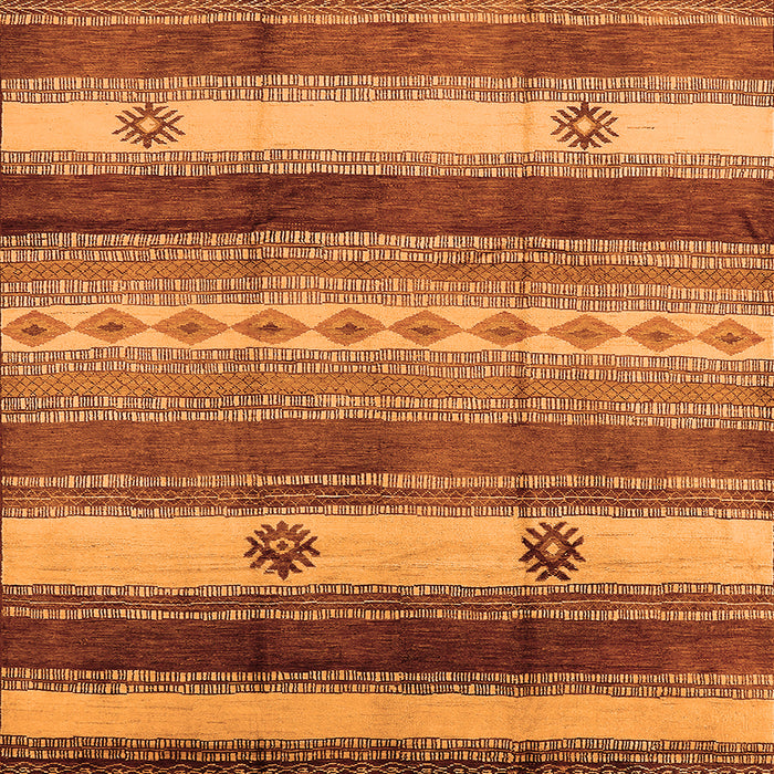 Square Southwestern Orange Country Rug, urb1234org