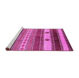 Sideview of Machine Washable Southwestern Pink Country Rug, wshurb1234pnk