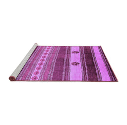 Sideview of Machine Washable Southwestern Purple Country Area Rugs, wshurb1234pur