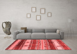 Country Red Washable Rugs