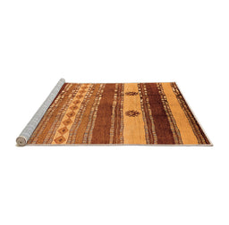 Sideview of Machine Washable Southwestern Orange Country Area Rugs, wshurb1234org