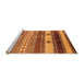 Sideview of Machine Washable Southwestern Orange Country Area Rugs, wshurb1234org