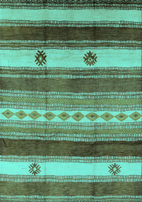 Southwestern Turquoise Country Rug, urb1234turq