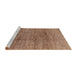 Sideview of Machine Washable Industrial Modern Light Copper Gold Rug, wshurb1235