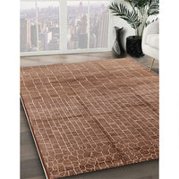 Mid-Century Modern Light Copper Gold Solid Rug, urb1235