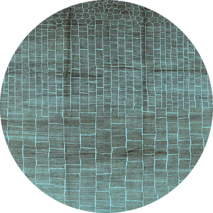 Round Machine Washable Solid Light Blue Modern Rug, wshurb1235lblu