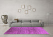 Machine Washable Solid Purple Modern Area Rugs in a Living Room, wshurb1235pur