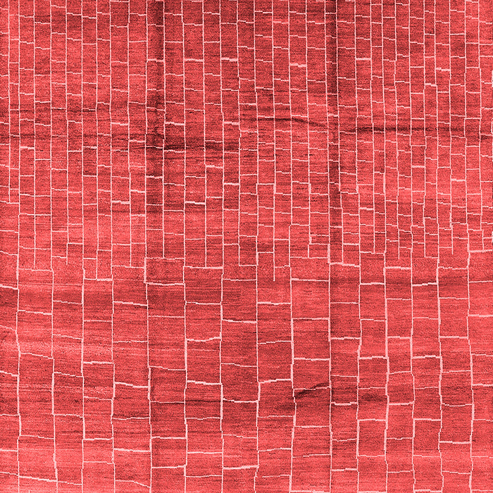 Machine Washable Solid Red Modern Rug, wshurb1235red