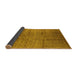 Sideview of Solid Yellow Modern Rug, urb1235yw