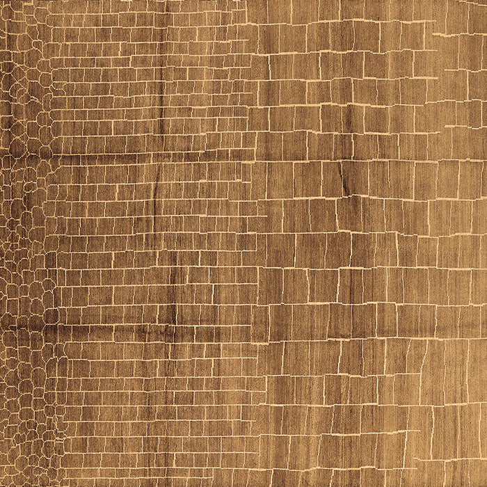 Square Machine Washable Solid Brown Modern Rug, wshurb1235brn