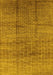 Machine Washable Solid Yellow Modern Rug, wshurb1235yw