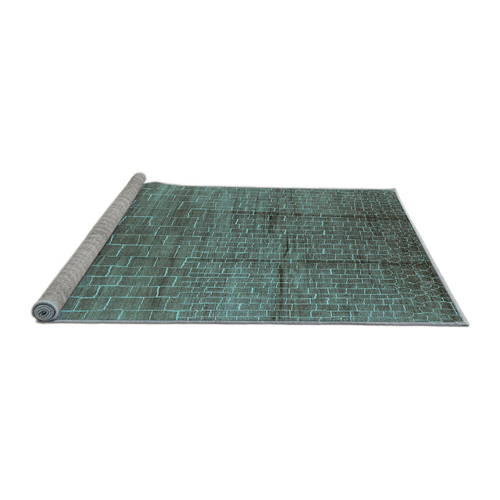 Sideview of Machine Washable Solid Light Blue Modern Rug, wshurb1235lblu