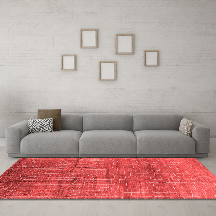 Modern Red Washable Rugs