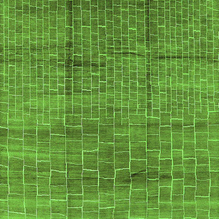 Machine Washable Solid Green Modern Area Rugs, wshurb1235grn