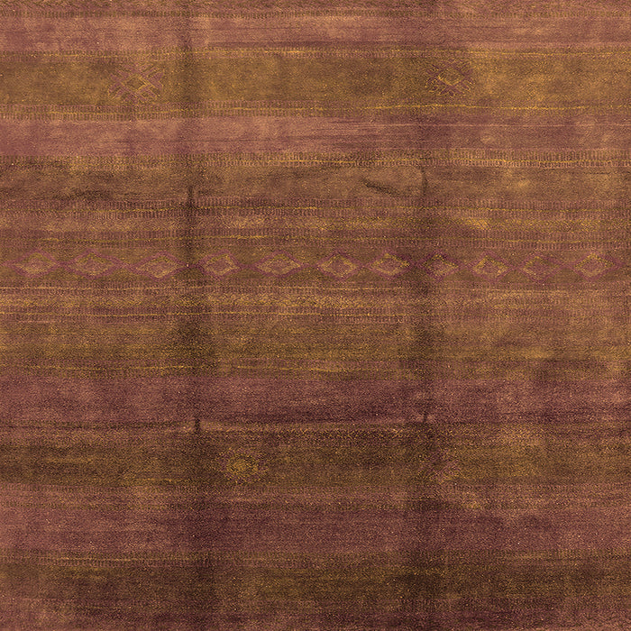 Square Machine Washable Persian Orange Bohemian Area Rugs, wshurb1236org