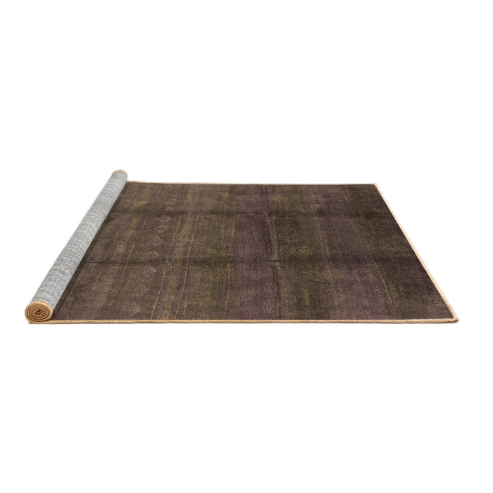 Sideview of Machine Washable Persian Brown Bohemian Rug, wshurb1236brn