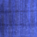 Square Machine Washable Persian Blue Bohemian Rug, wshurb1236blu