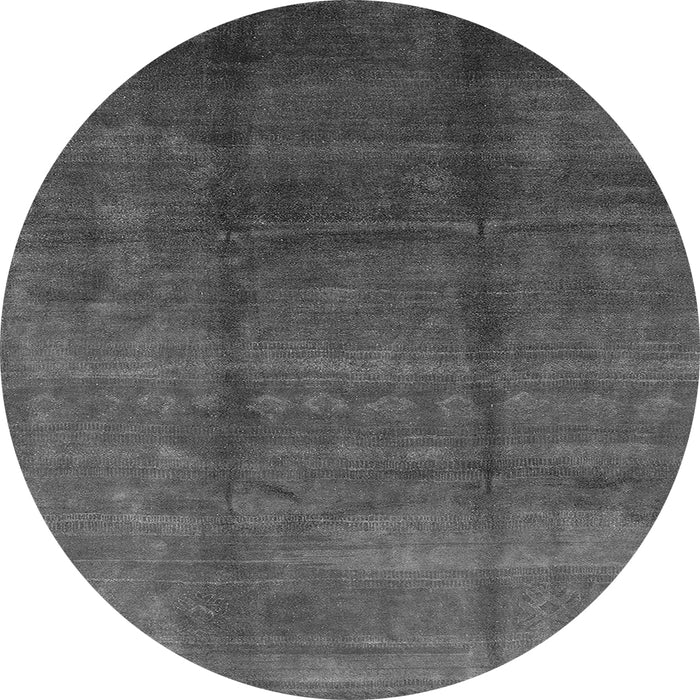 Round Persian Gray Bohemian Rug, urb1236gry