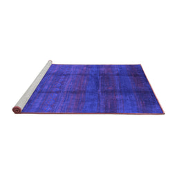 Sideview of Machine Washable Persian Purple Bohemian Area Rugs, wshurb1236pur