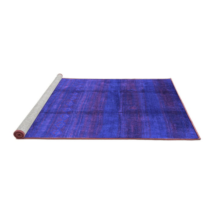 Sideview of Machine Washable Persian Purple Bohemian Area Rugs, wshurb1236pur