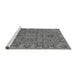 Sideview of Machine Washable Oriental Gray Traditional Rug, wshurb1237gry