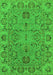 Oriental Green Traditional Rug, urb1237grn