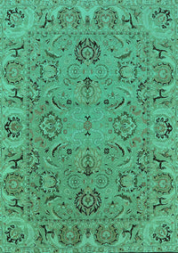 Oriental Turquoise Traditional Rug, urb1237turq