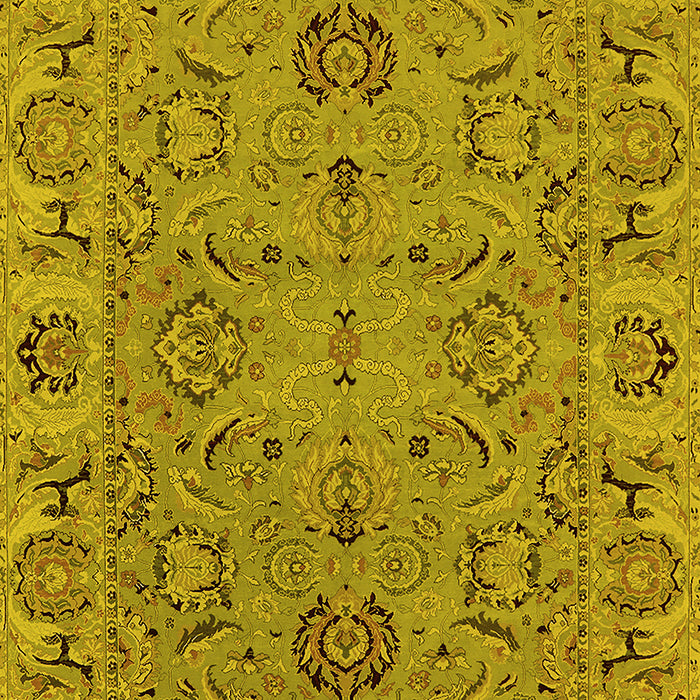 Oriental Yellow Traditional Rug, urb1237yw