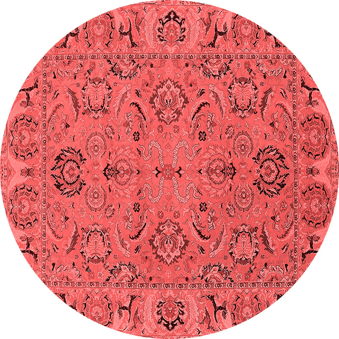 Machine Washable Oriental Red Traditional Rug, wshurb1237red