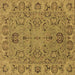 Square Oriental Brown Traditional Rug, urb1237brn