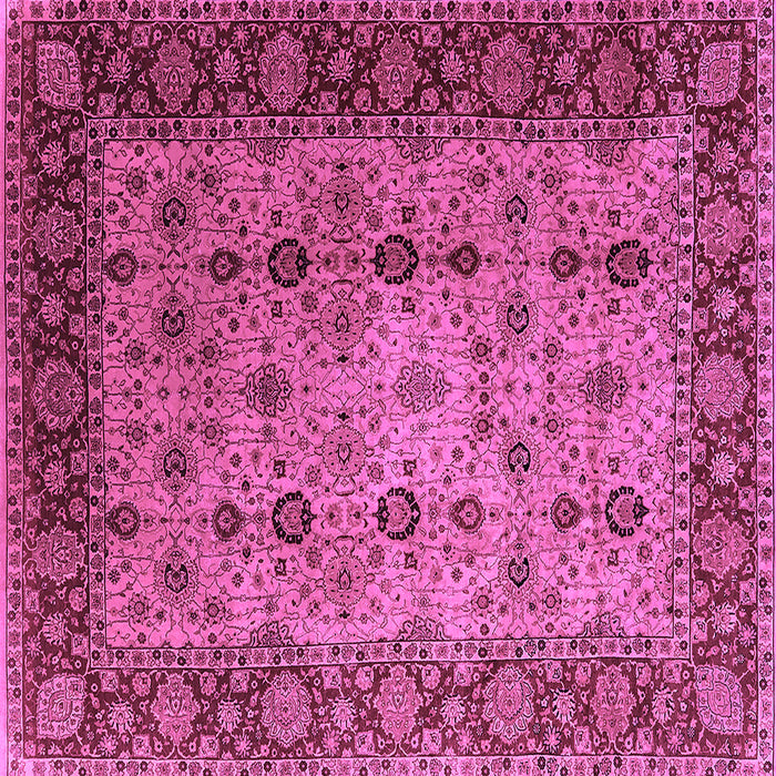 Square Oriental Purple Traditional Rug, urb1238pur