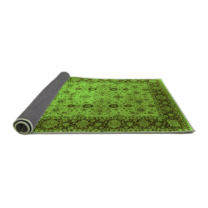 Sideview of Oriental Green Traditional Rug, urb1238grn