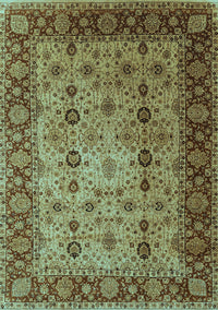Oriental Light Blue Traditional Rug, urb1238lblu