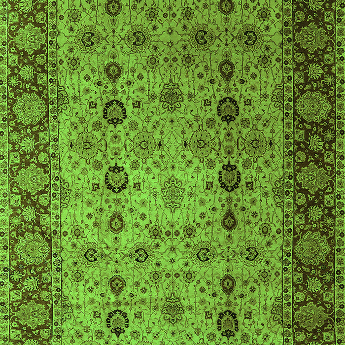 Oriental Green Traditional Rug, urb1238grn