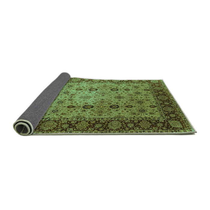 Sideview of Oriental Turquoise Traditional Rug, urb1238turq