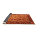 Sideview of Oriental Orange Traditional Rug, urb1238org