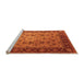 Sideview of Machine Washable Oriental Orange Traditional Area Rugs, wshurb1238org