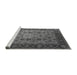 Sideview of Machine Washable Oriental Gray Traditional Rug, wshurb1238gry