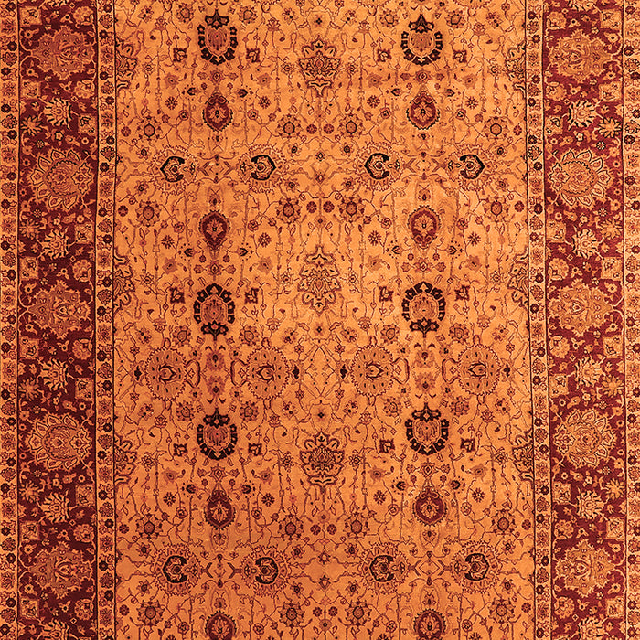 Machine Washable Oriental Orange Traditional Area Rugs, wshurb1238org