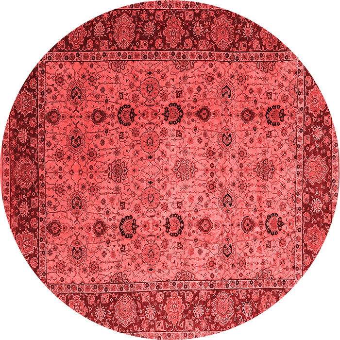 Machine Washable Oriental Red Traditional Rug, wshurb1238red