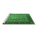 Sideview of Machine Washable Oriental Emerald Green Traditional Area Rugs, wshurb1238emgrn