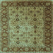 Square Oriental Light Blue Traditional Rug, urb1238lblu