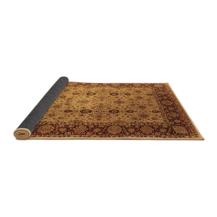Sideview of Oriental Brown Traditional Rug, urb1238brn