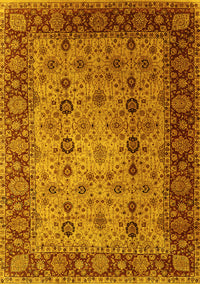 Oriental Yellow Traditional Rug, urb1238yw