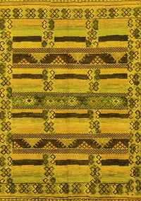 Oriental Yellow Industrial Rug, urb1239yw