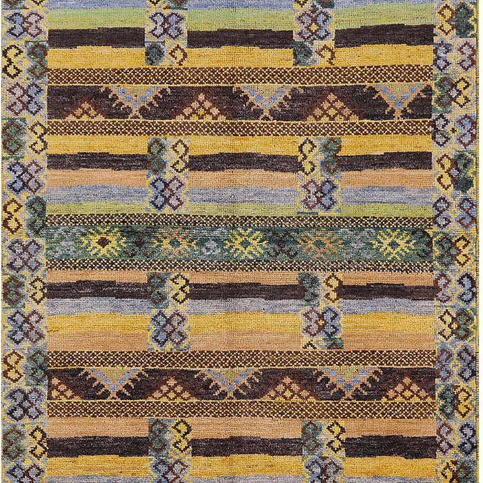 Mid-Century Modern Dark Brown Oriental Rug, urb1239