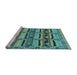 Sideview of Machine Washable Oriental Light Blue Industrial Rug, wshurb1239lblu